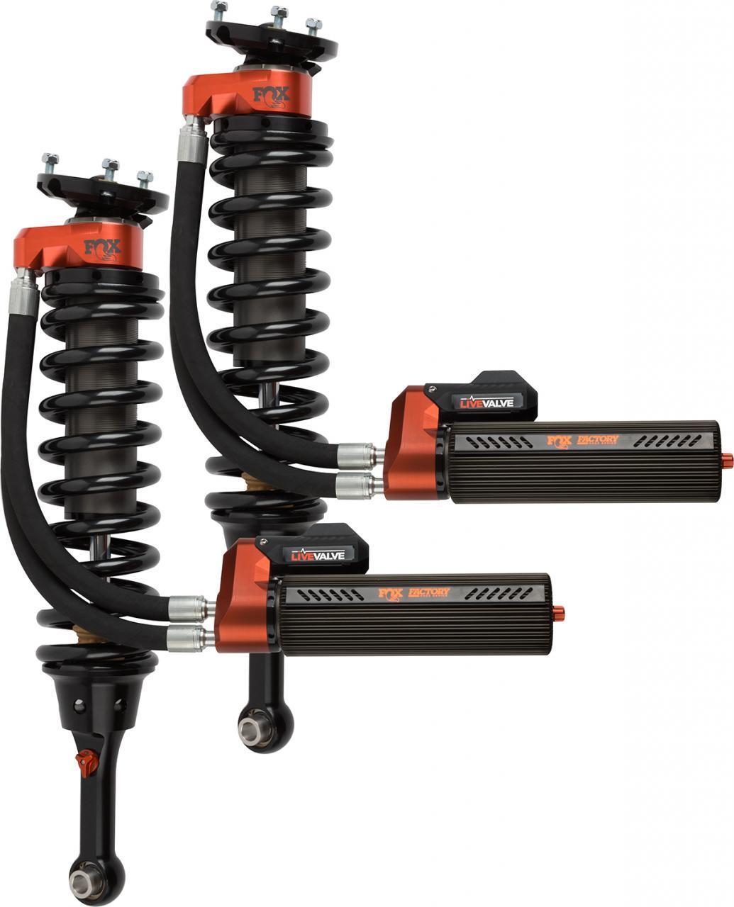 '19-20 Ford Raptor 3.0 Fox Live Valve Internal Bypass Reservoir Coilovers Display of Included Parts