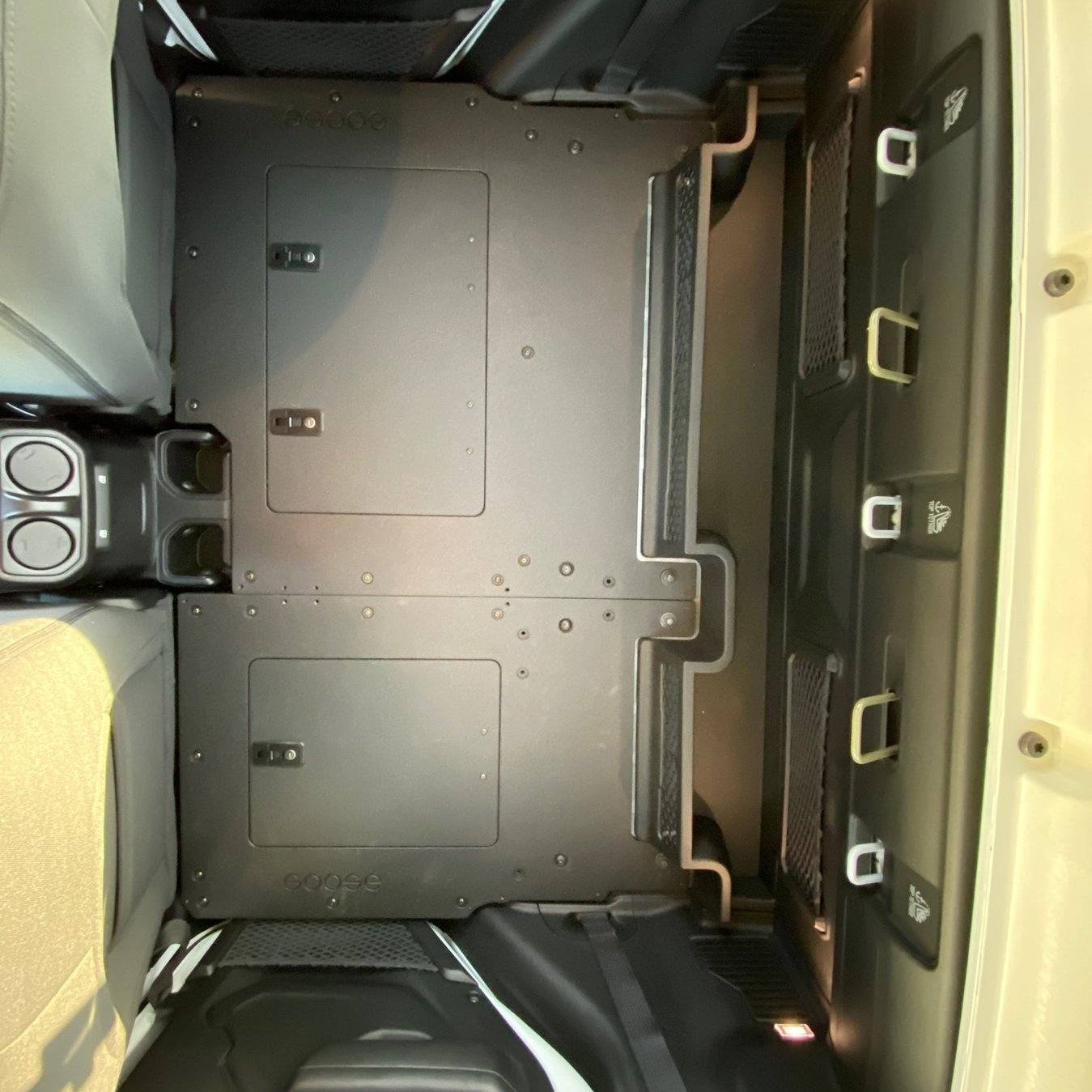 '19-23 Jeep JT 4 Door Goose Gear 2nd Row Seat Delete Plate System Display in vehicle
