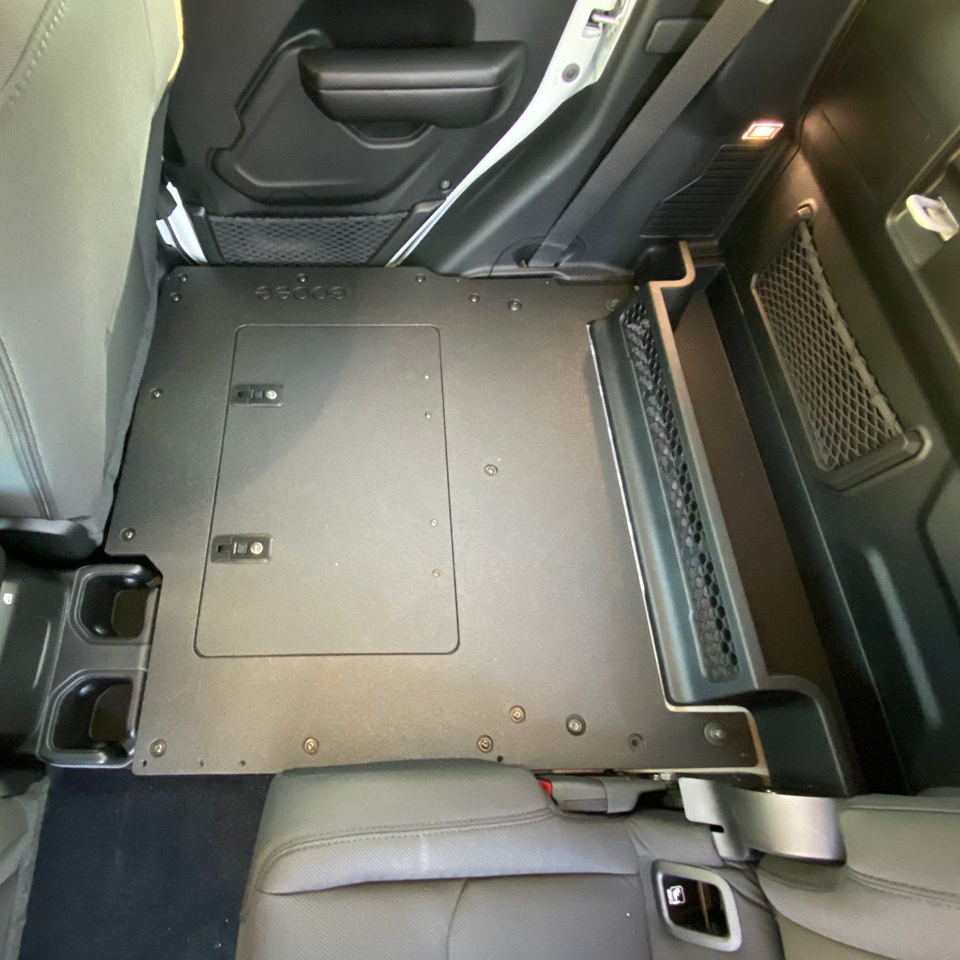 '19-23 Jeep JT 4 Door Goose Gear 2nd Row Seat Delete Plate System Display in vehicle