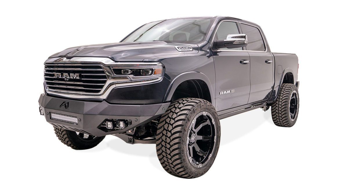 '19-22 Ram 1500 Vengeance Series Front Bumper Display on vehicle