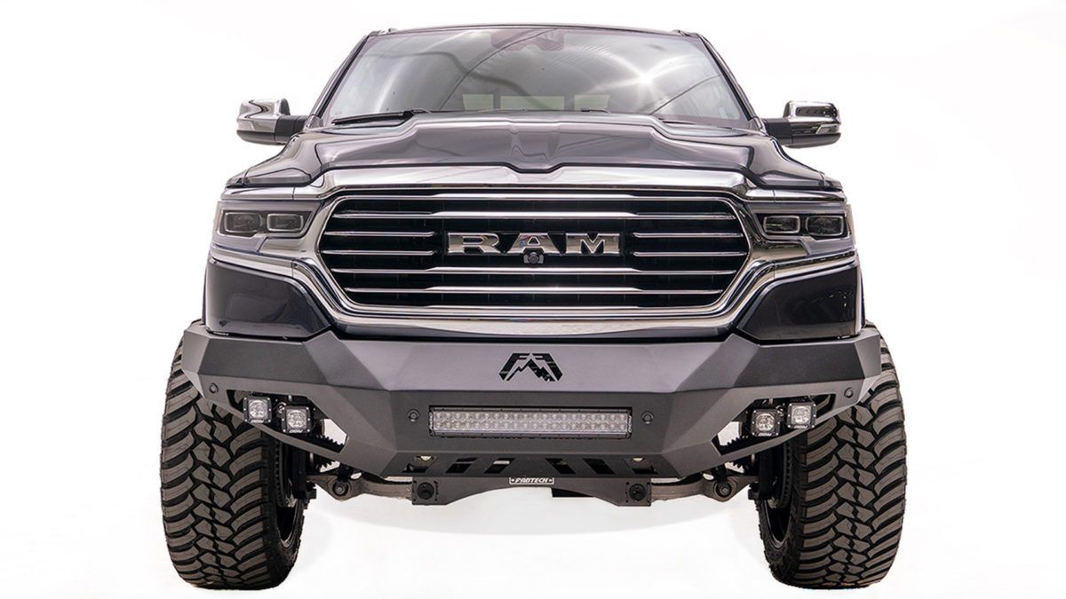 '19-22 Ram 1500 Vengeance Series Front Bumper Display on Vehicle