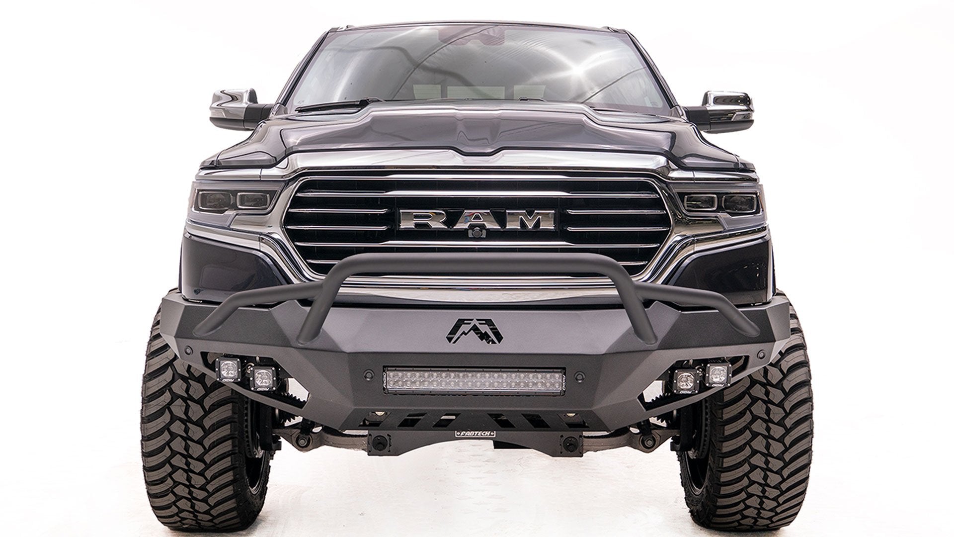 '19-22 Ram 1500 Vengeance Series Front Bumper Display on vehicle