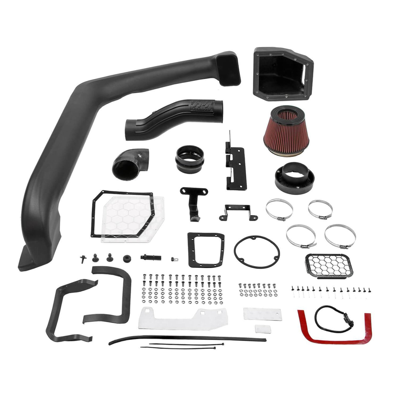 '20-23 Jeep Gladiator (JT) Delta Force Performance Air Intake Display of Included Parts
