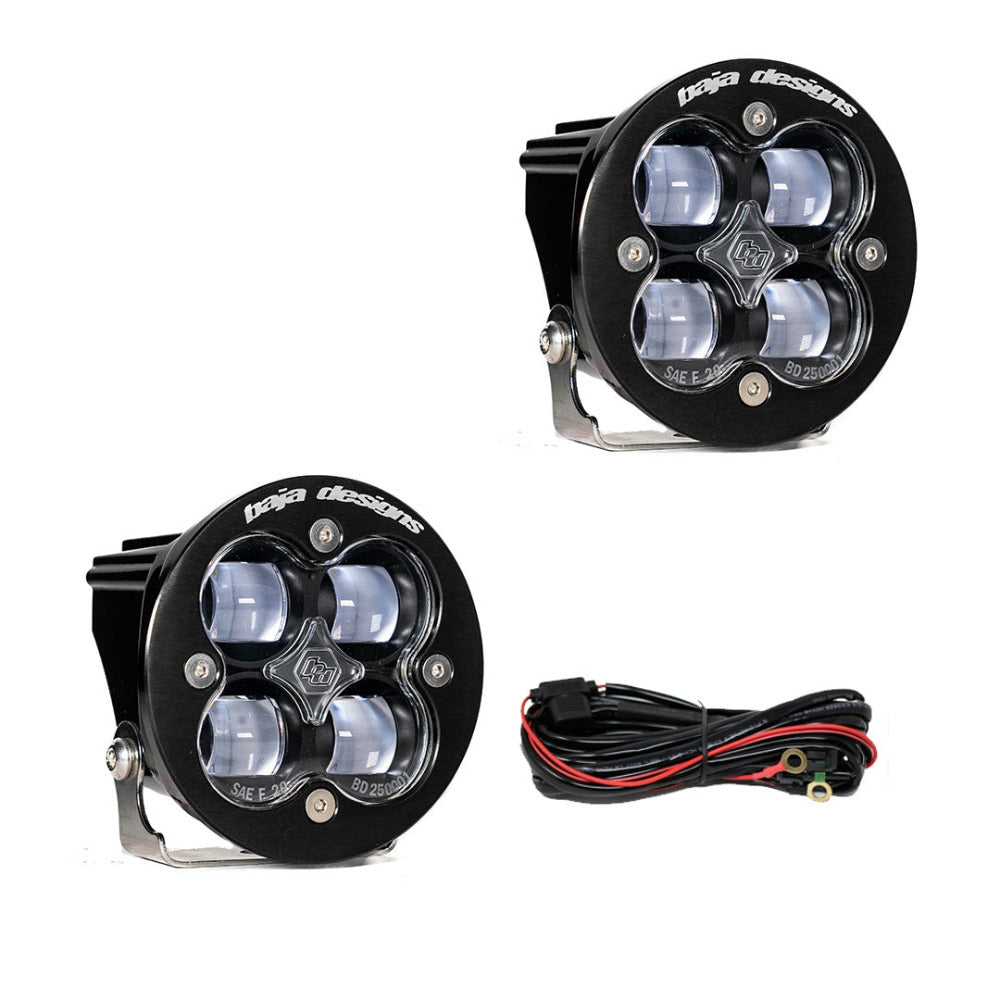 Baja Designs Squadron-R Series SAE LED Light Display of Included Parts