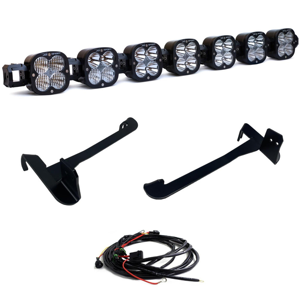 '19-21 Ram 2500/3500 Baja Designs XL Linkable Bumper Light Kit Display of Included Parts