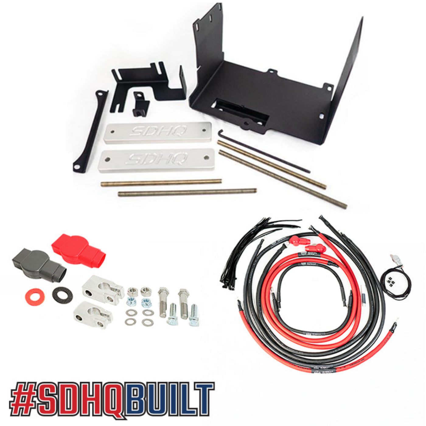 '10-24 Toyota 4Runner SDHQ Built "Build your Own" Dual Battery Kit display of included components