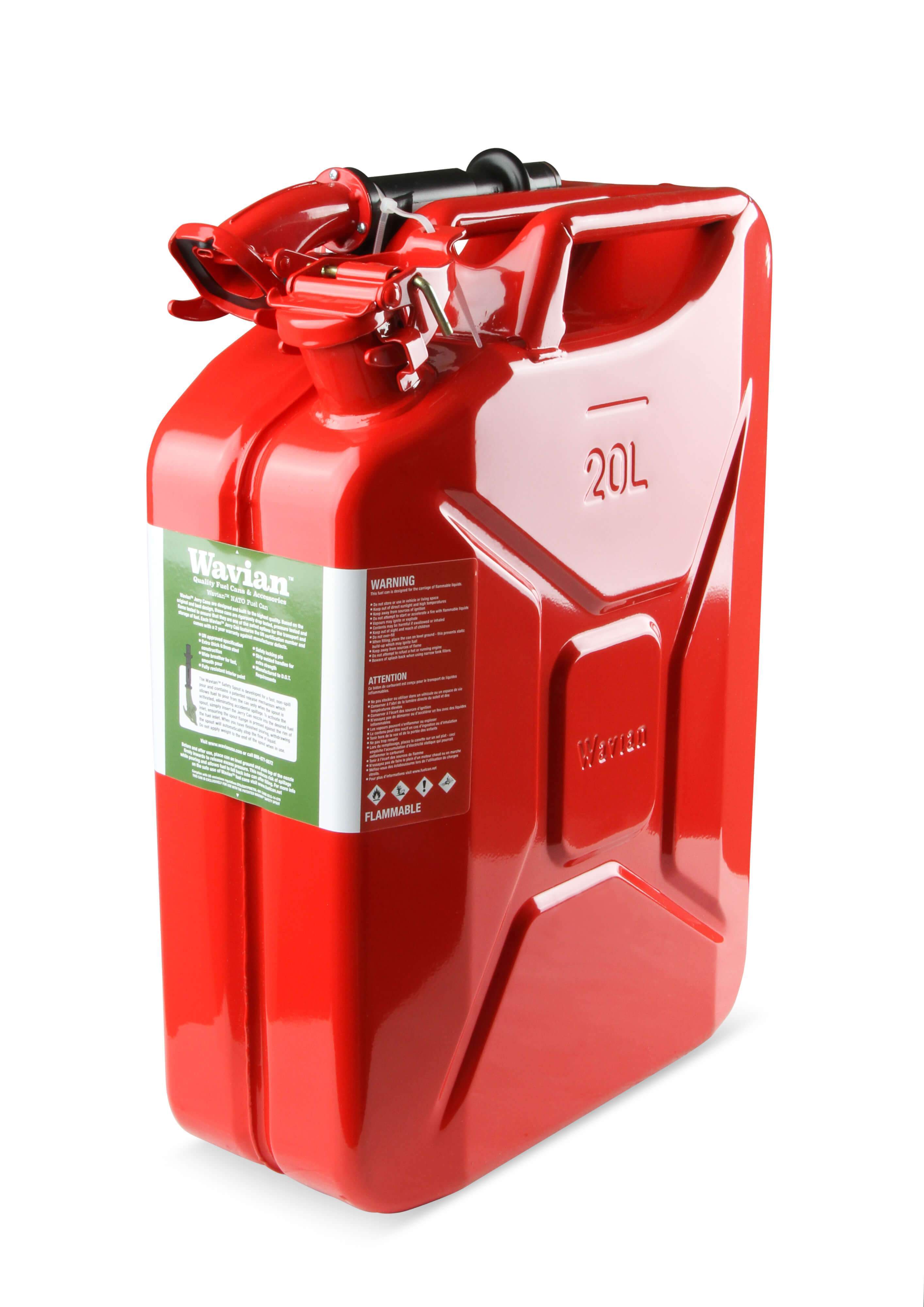 5.3 Gallon (20 Liter) Jerry Can Fuel Jug-Jerry Can Anvil Off-Road Red