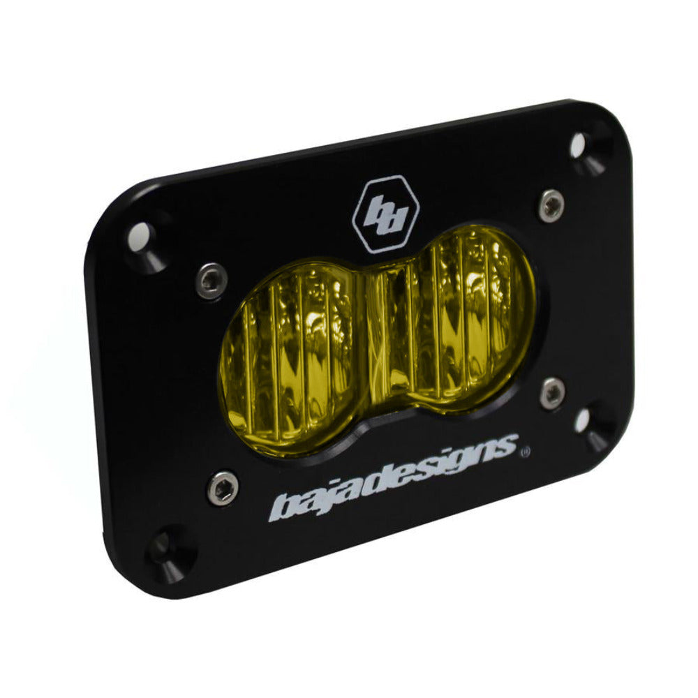 Baja Designs S2 Sport Flush Mount LED Light (Amber Lens) Wide cornering Display