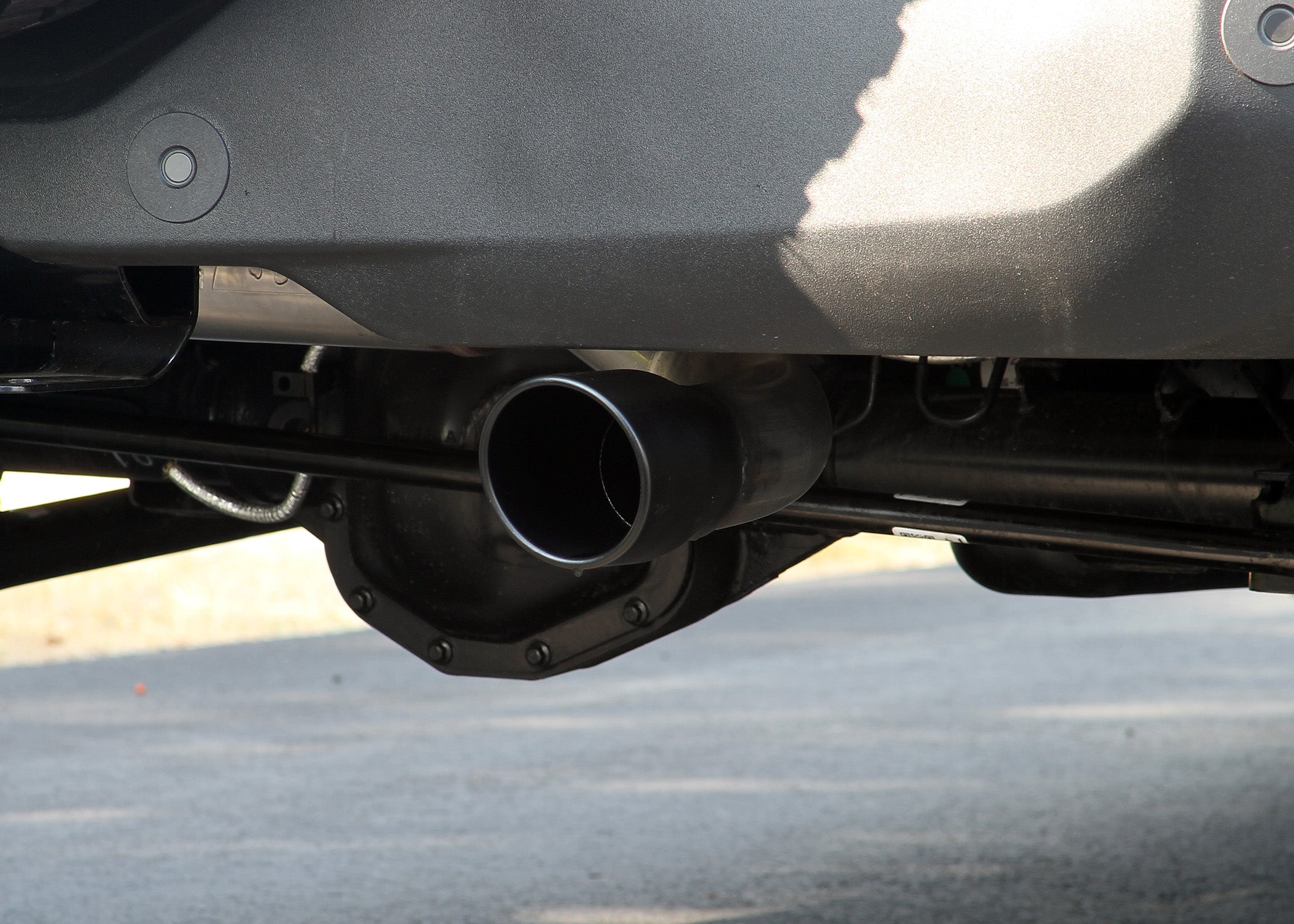 '21-23 Ford Bronco Flowmaster FlowFX Cat-Back Dual Exit Exhaust System Close-up Display on Vehicle