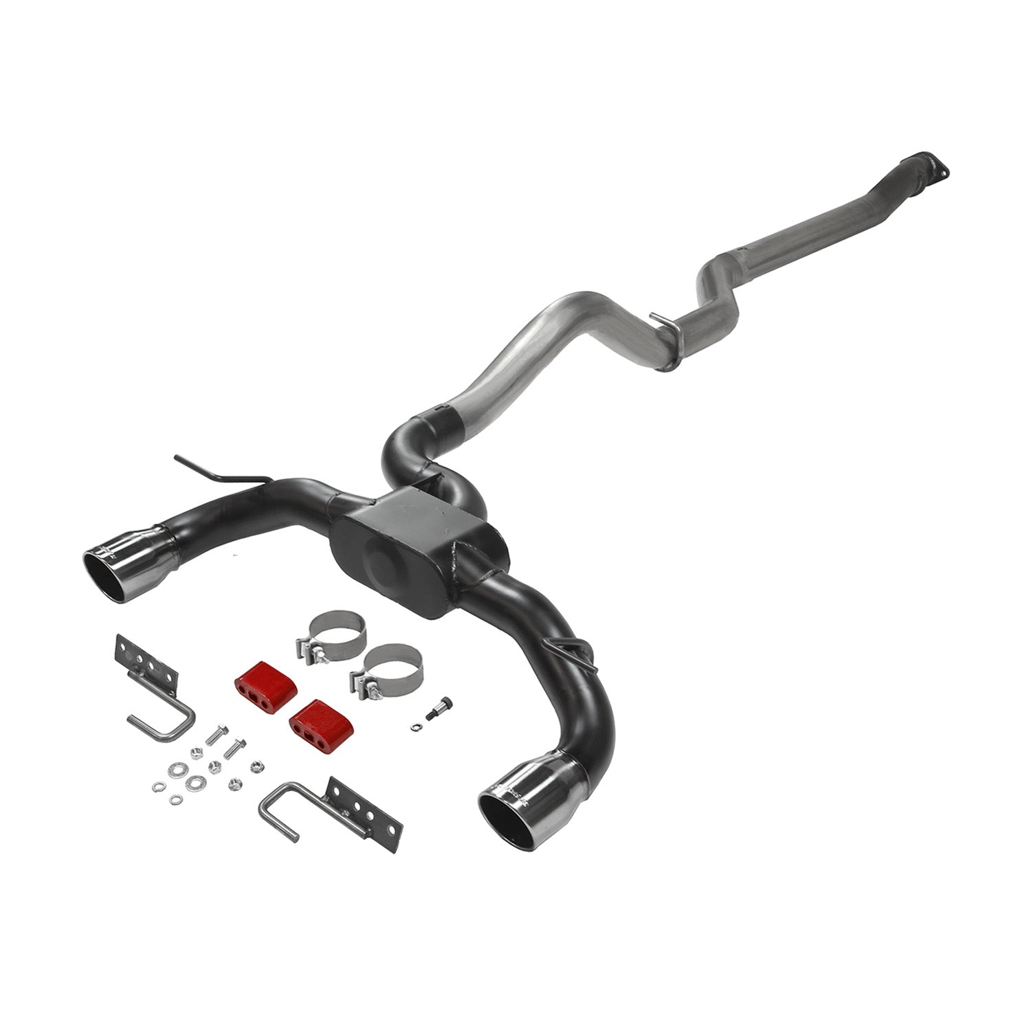 '21-23 Ford Bronco Flowmaster Outlaw Cat-Back Dual Exit Exhaust System Display of Included Parts