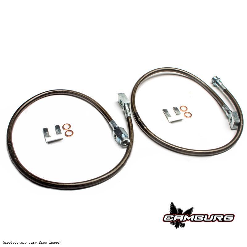 '86-96 Ford F150/Bronco Camburg Extended Front Brake Lines Display of Included Parts