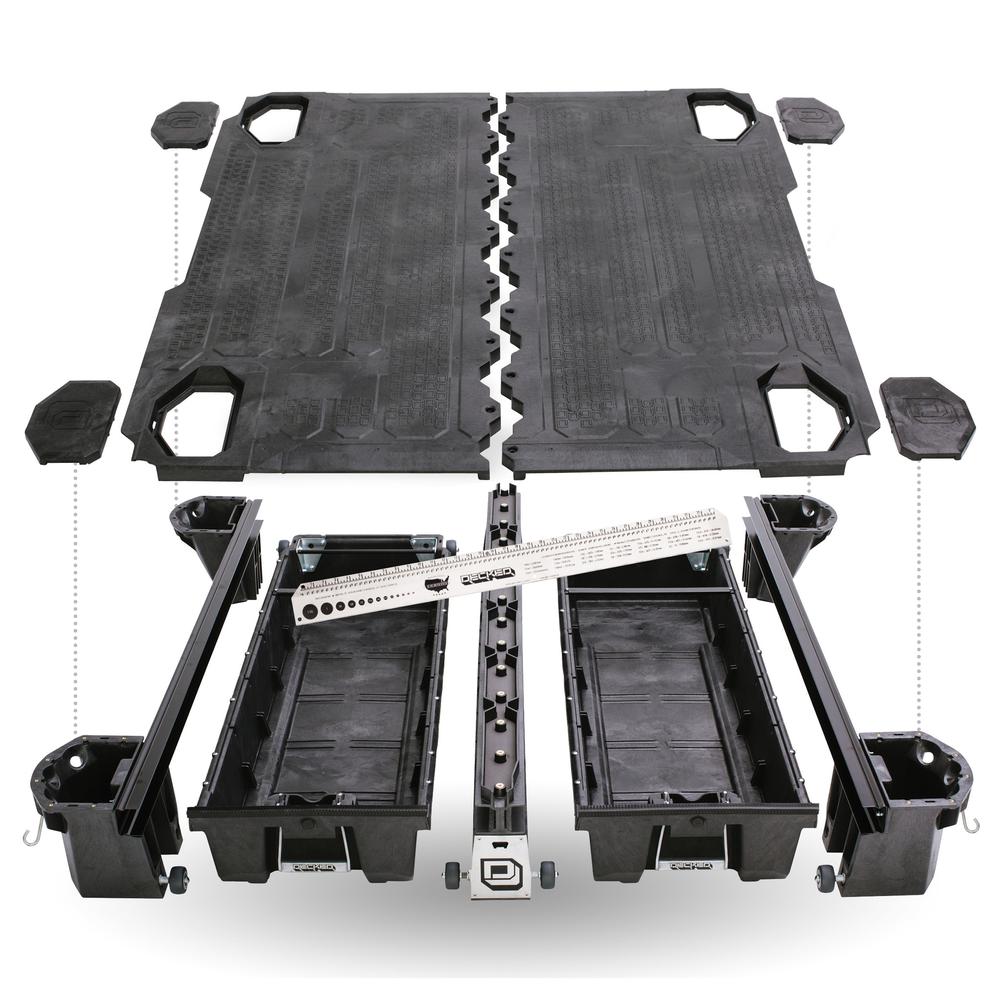 '02-18 Ram 1500 Truck Bed Storage System Display of Included Parts