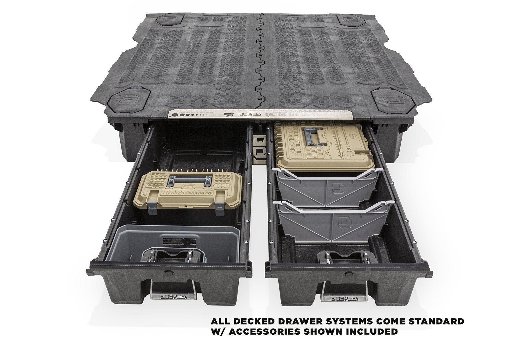 '99-08 Ford F250/350 Truck Bed Storage System Display of Included Parts
