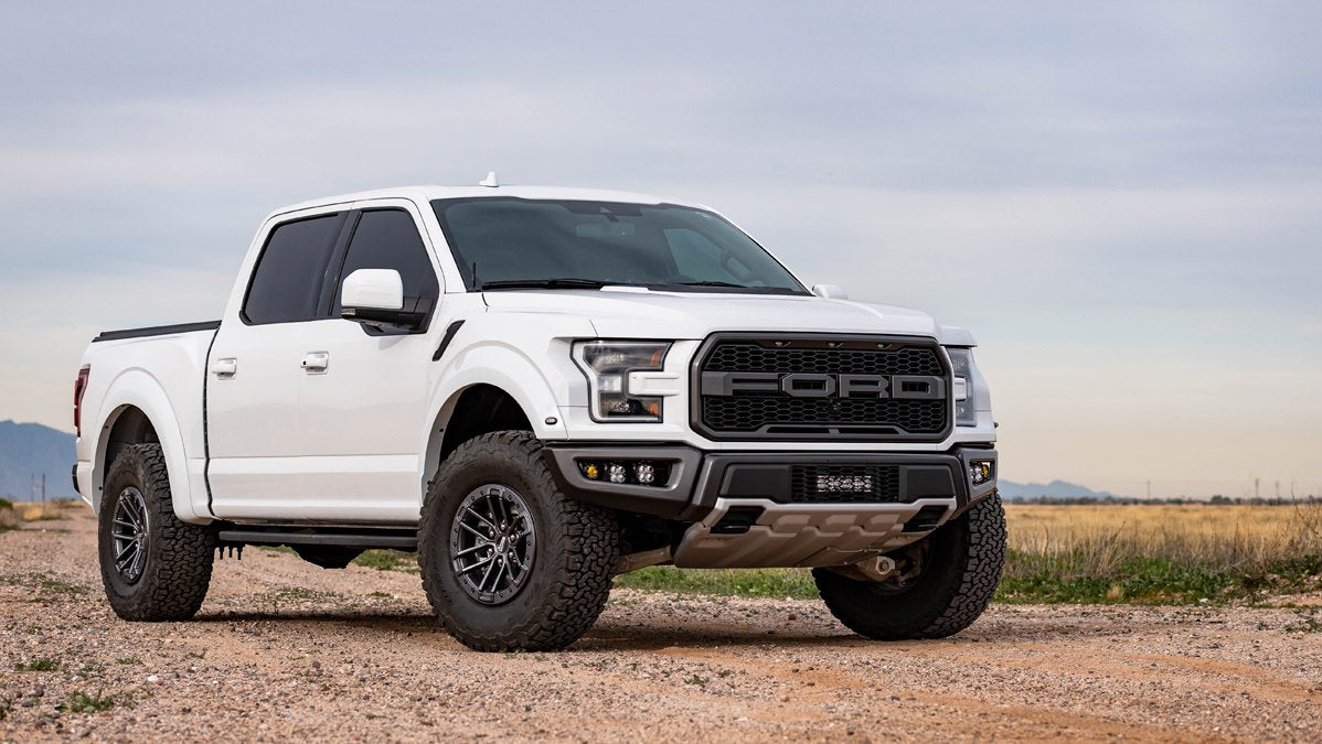 '17-20 Ford Raptor 10" OnX6 Lower Grille LED Light Kit Baja Designs display on Vehicle