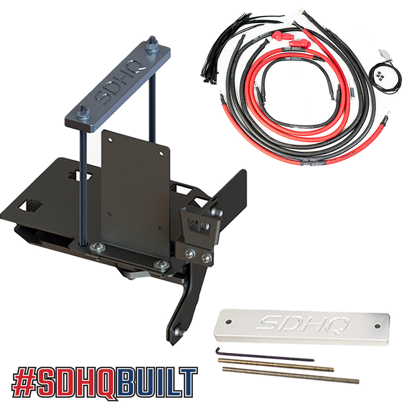 '07-21 Toyota Tundra SDHQ Built "Build your Own" Dual Battery Kit display of includewd components