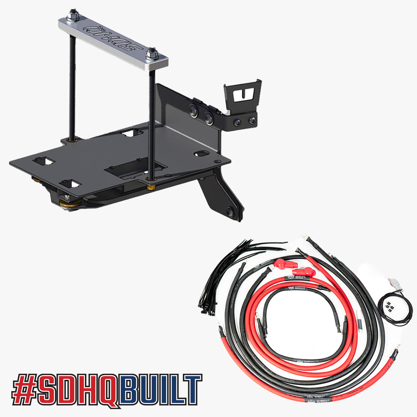 '08-21 200 Series Toyota Land Cruiser "Build your Own" SDHQ Dual Battery Kit display of included components