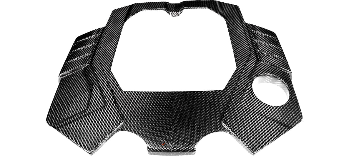 Eventuri Audi C8 RS6 Matte Carbon Fiber Intake Cover-EVE-C8RS6-CFM-ENG Display