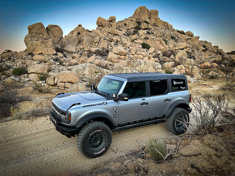 '21-24 Ford Bronco Camburg Billet Upper Arms & Trailing Arms Combo Kit Display on Vehicle