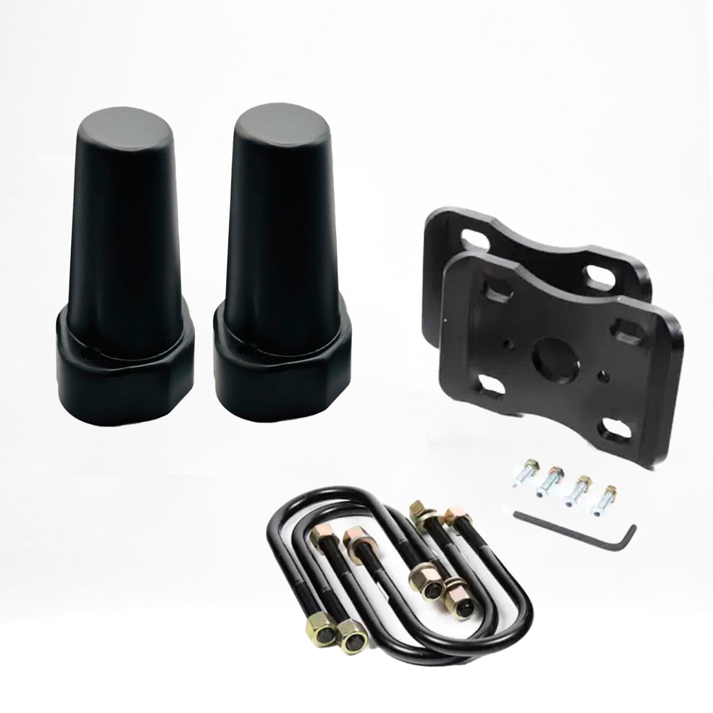 '05-15 Toyota Tacoma DuroBumps 4.25" Rear Bump Stops-DBR425TU Display of Included Parts