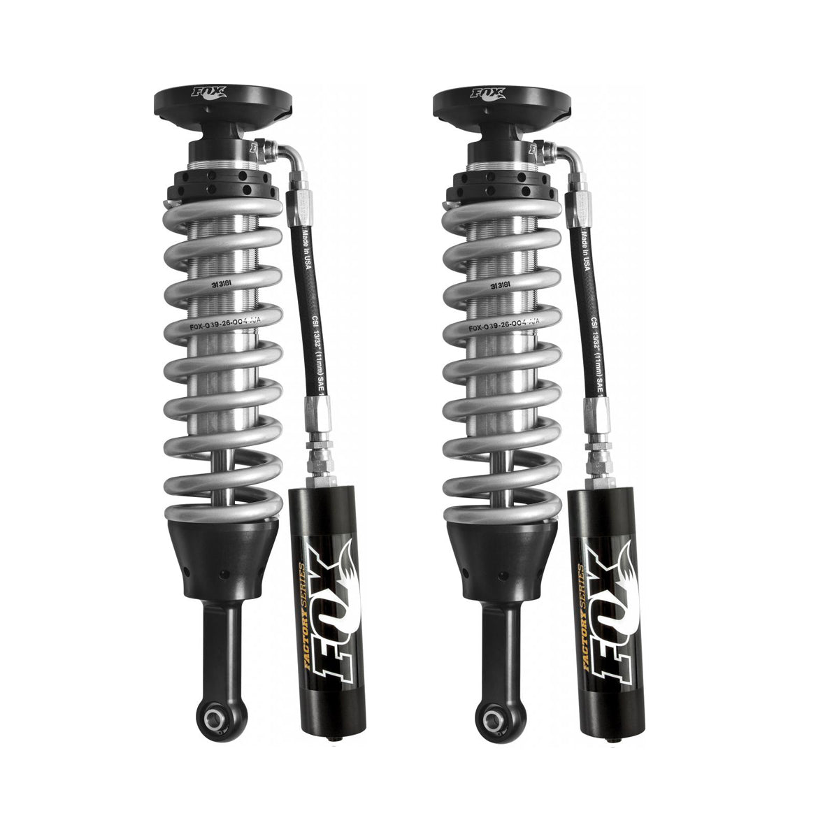 '07-21 Tundra 2.5 Factory Series Remote Reservoir Front Coilovers Suspension Fox display