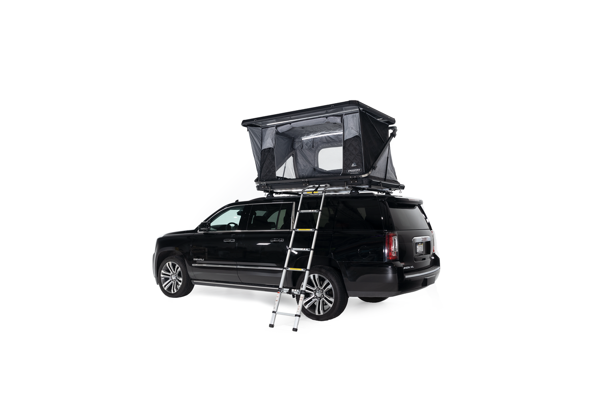 Evolution Series 55" Rooftop Tent Display on Vehicle