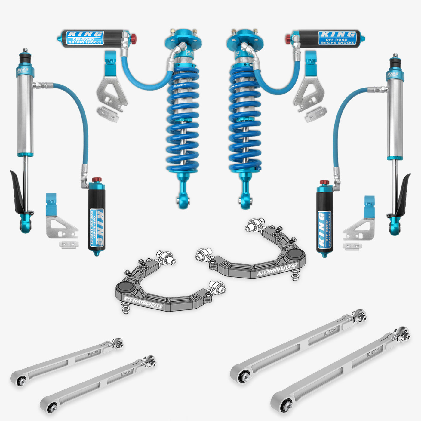 '22-23 Toyota Tundra King 2.5 RR Coilovers & Rear Shocks w/ Upper Arms & Trailing Arm Combo Kit