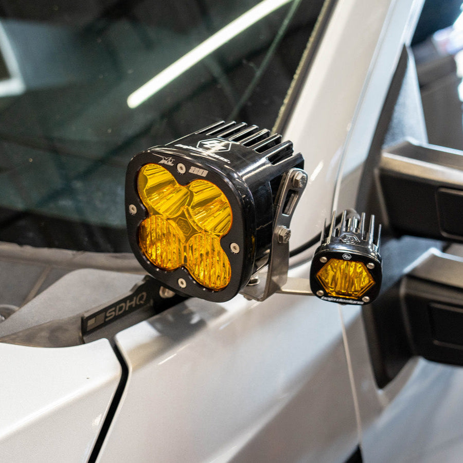 SDHQ Built A-Pillar Add A Light Mount Kit for Baja Designs XL Series Lights