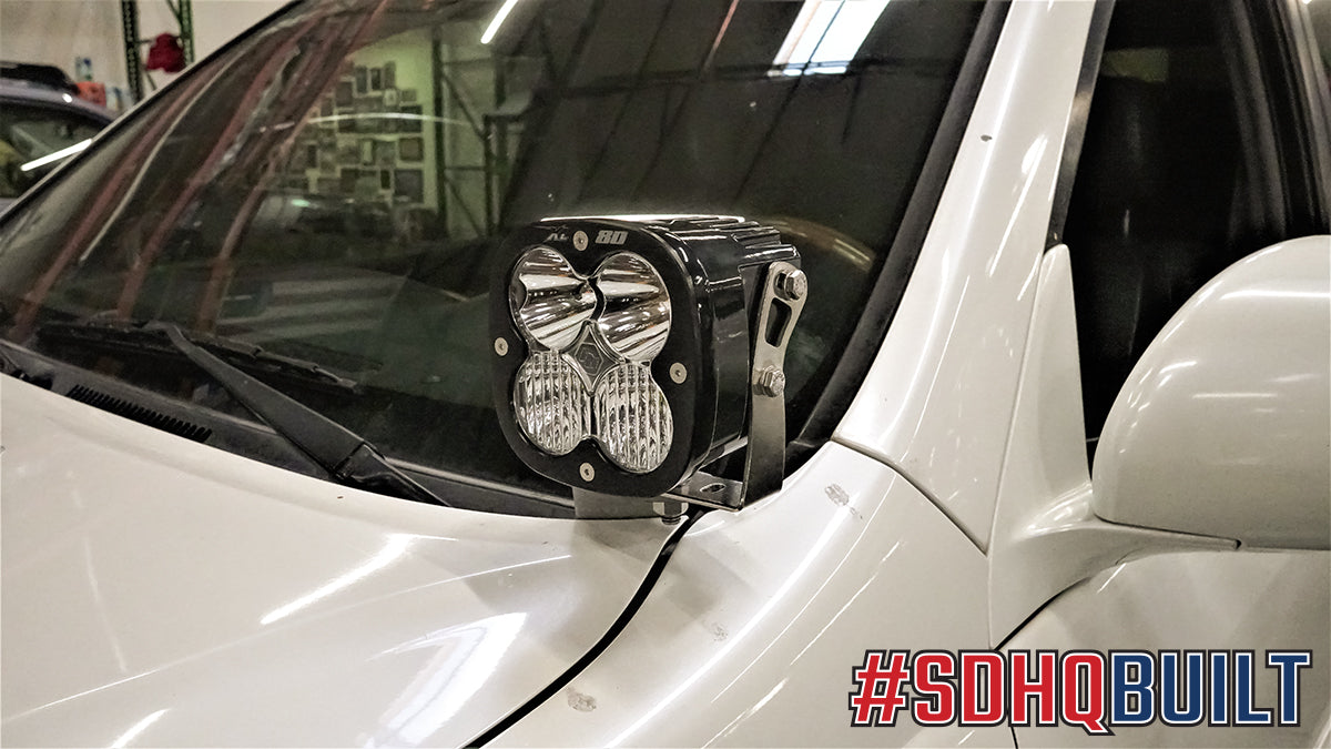 '03-09 Lexus GX470 SDHQ Built A-Pillar Light Mounts display