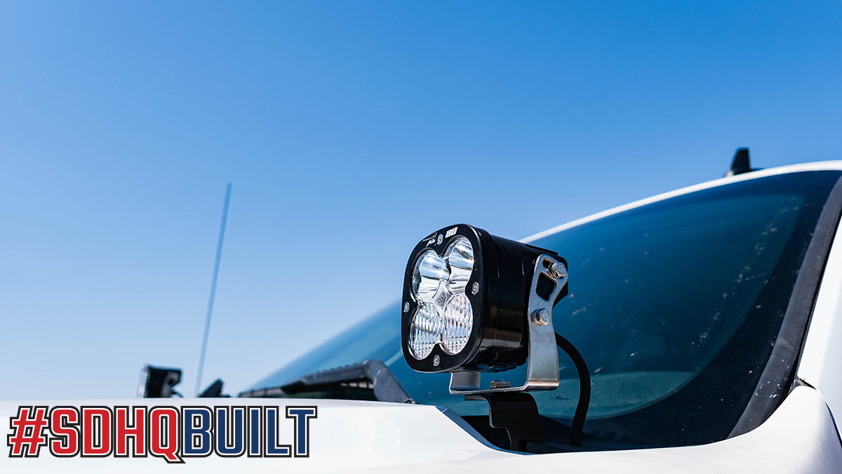 '07.5-13 Chevy/GMC 1500 SDHQ Built A-Pillar Light Mounts display