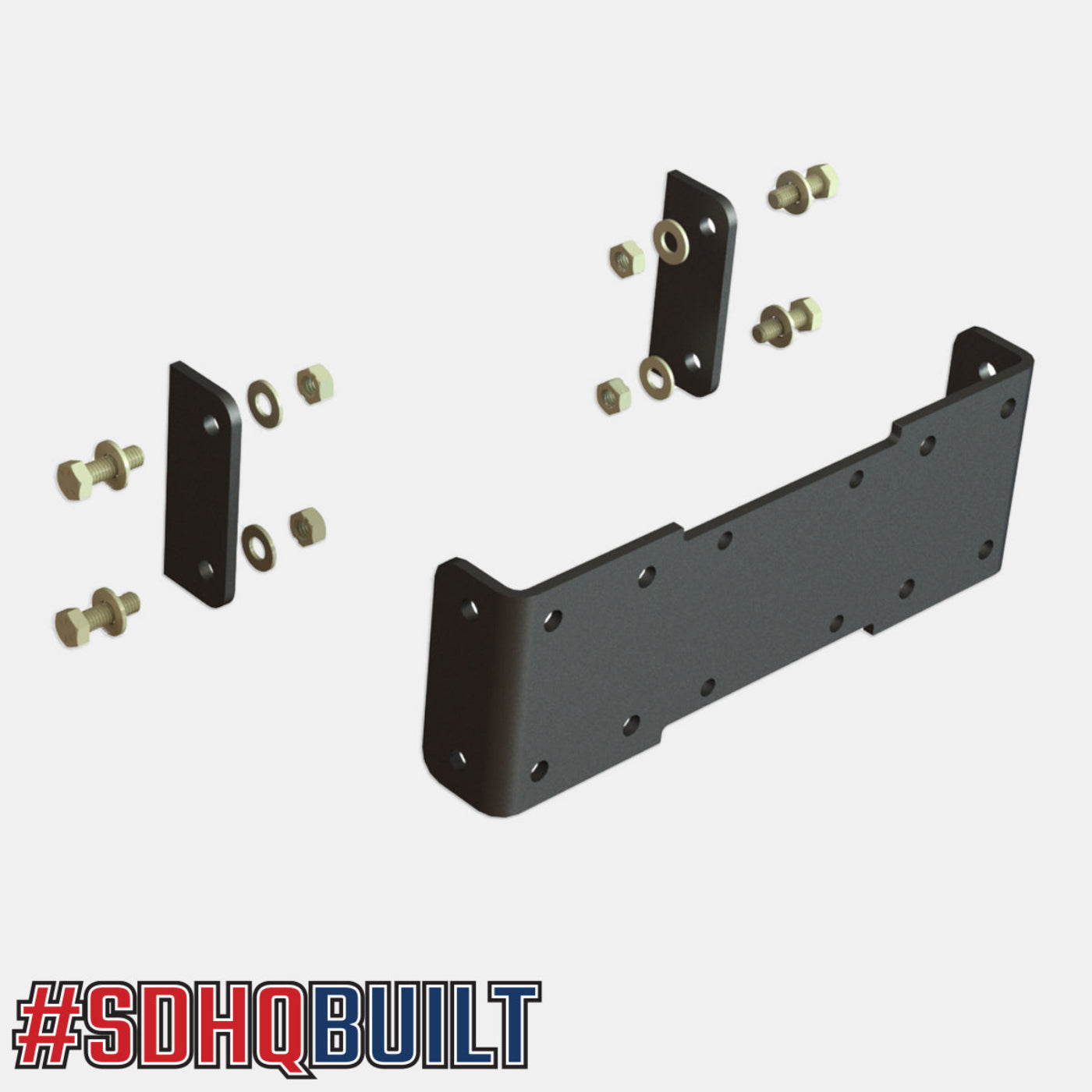 SDHQ Built Universal Weld on ARB Compressor Mount exploded diagram design