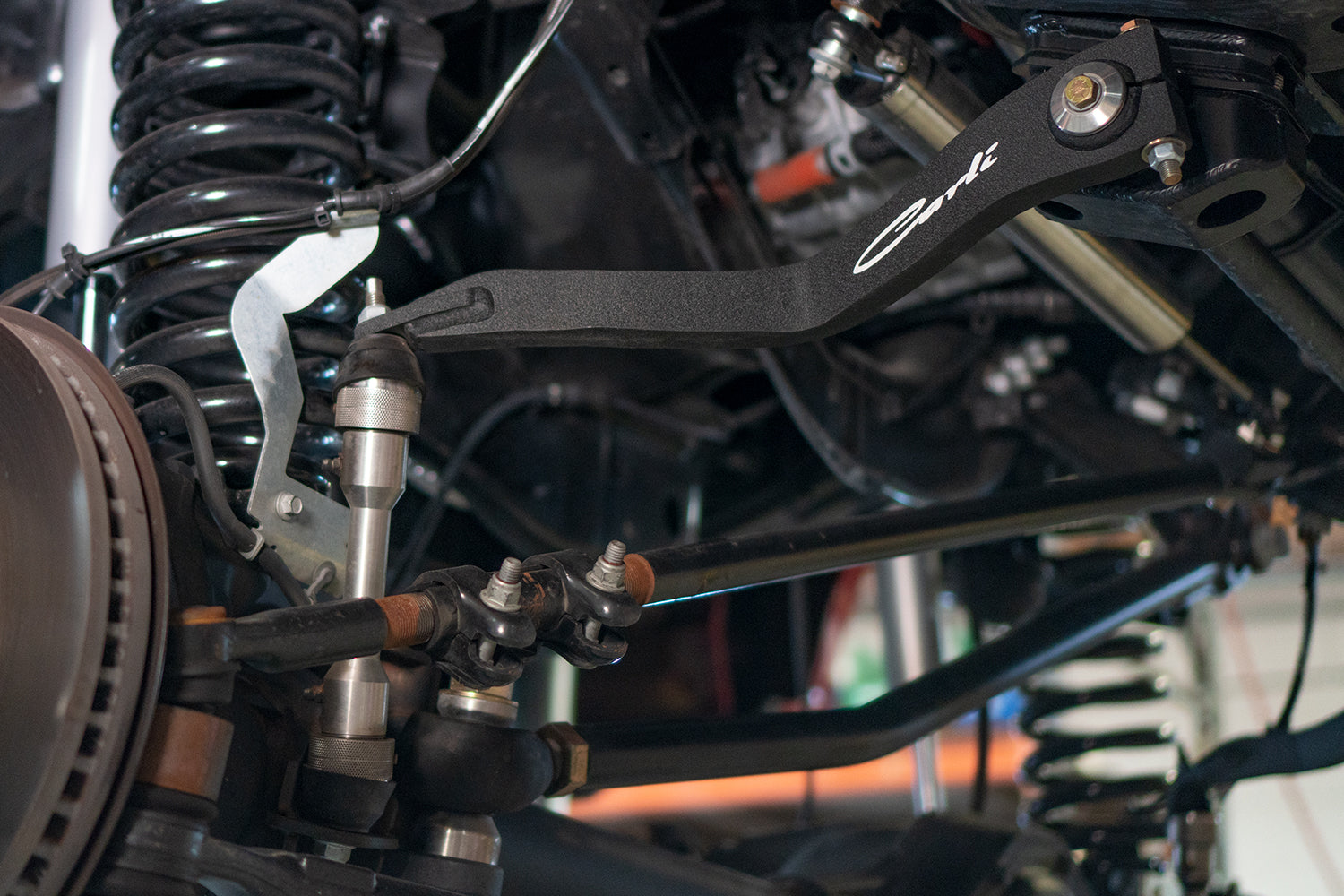 '17-24 Ford F250/350 Carli E-Venture Suspension System-4.5" Lift Display on vehicle