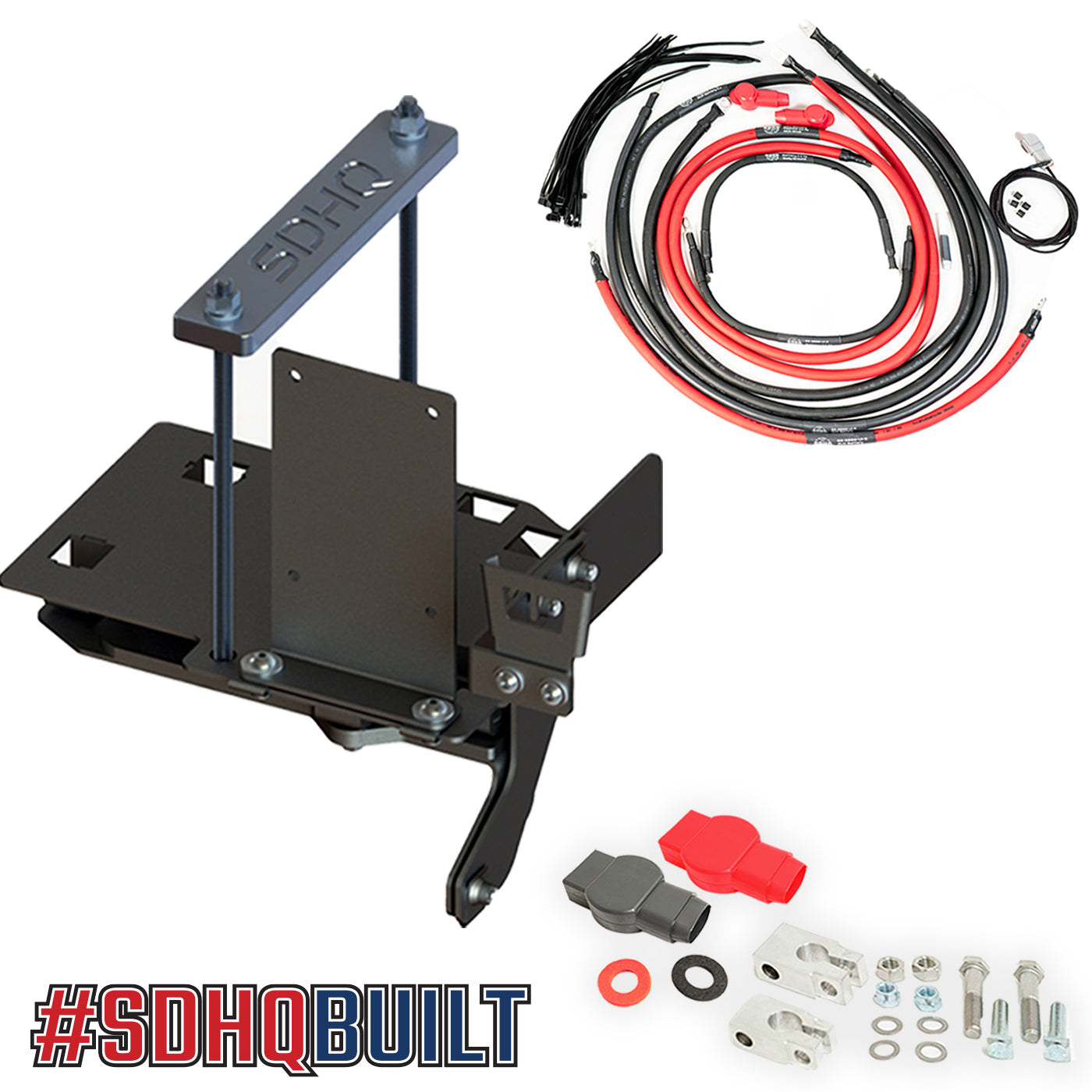 '07-21 Toyota Tundra SDHQ Built "Build your Own" Dual Battery Kit display of included components