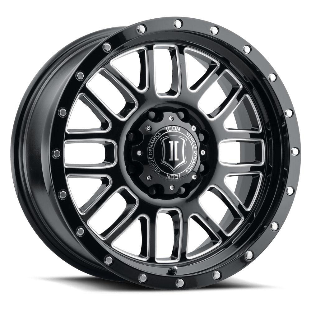 Alpha | 20" Wheel Gloss Black w/ Milled Windows Display