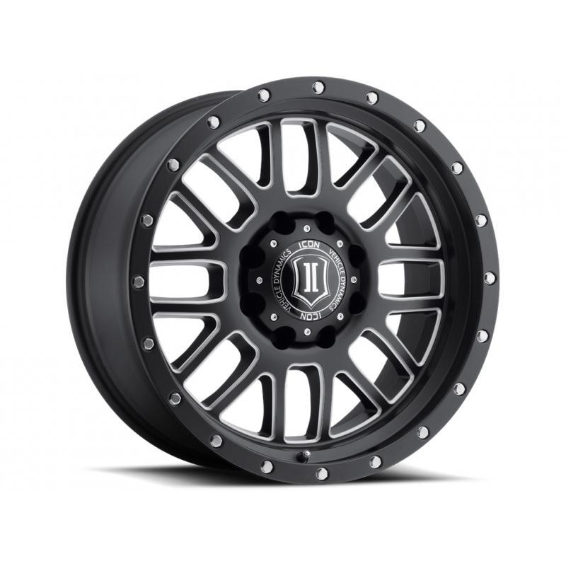 Alpha | 20" Wheel Satin Black w/ Milled Windows Finish Display