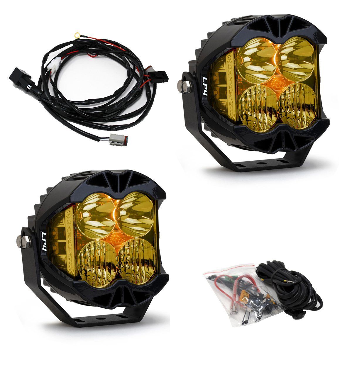 Baja Designs LP4 Pro Pair Amber Driving Combo LED Lights Baja Designs parts