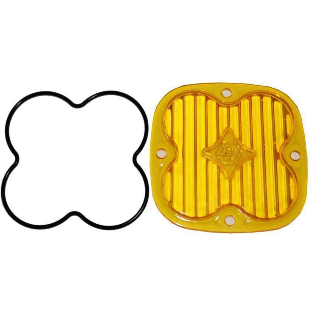Squadron Series Lens Kit Lighting Baja Designs Amber Wide Driving Display of Included Parts