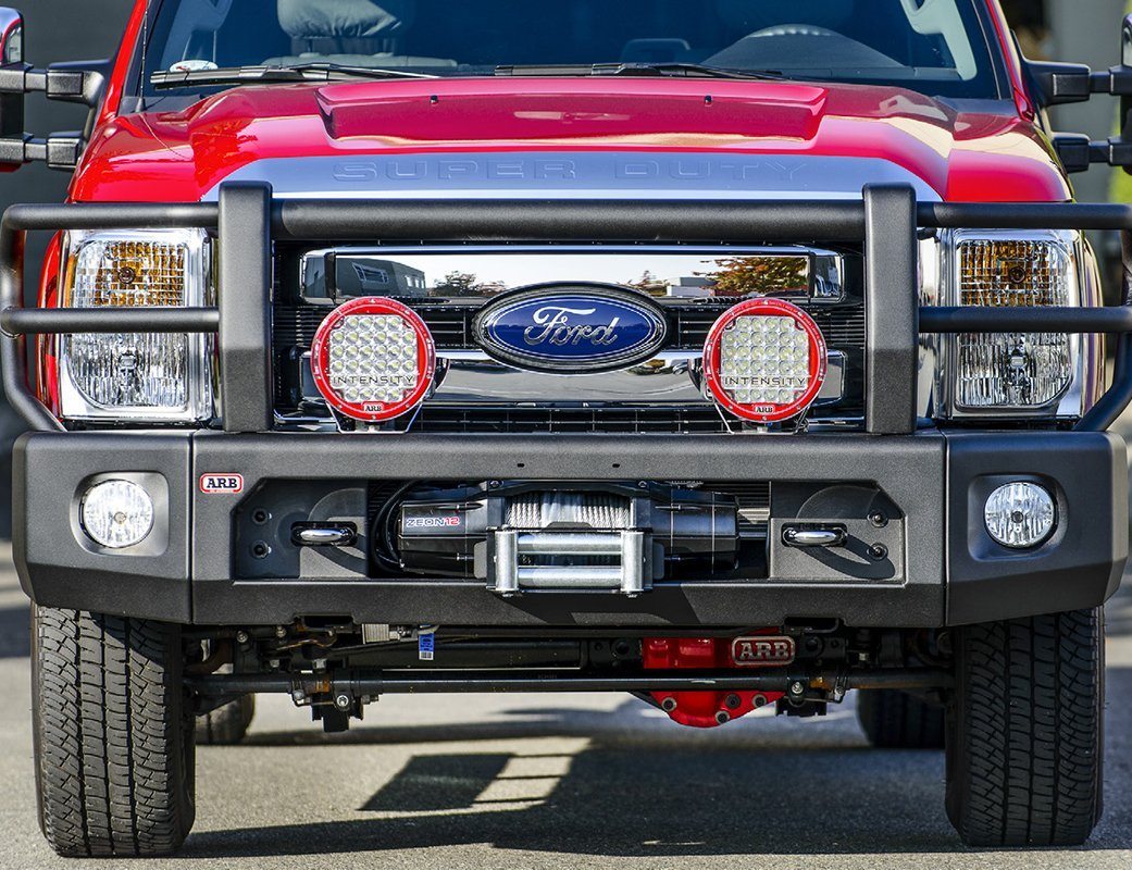 Ford F250/F350 Deluxe Bumper ARB display on vehicle (Front View)