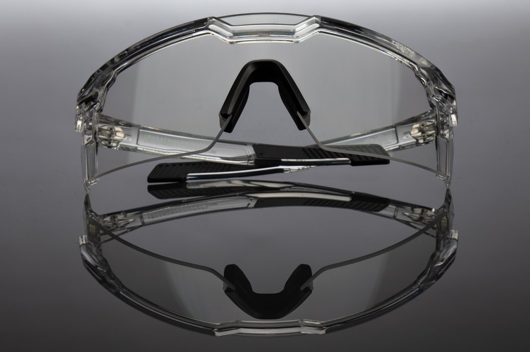 Future Tech Clear Frame Sunglasses - Clear Lens Display