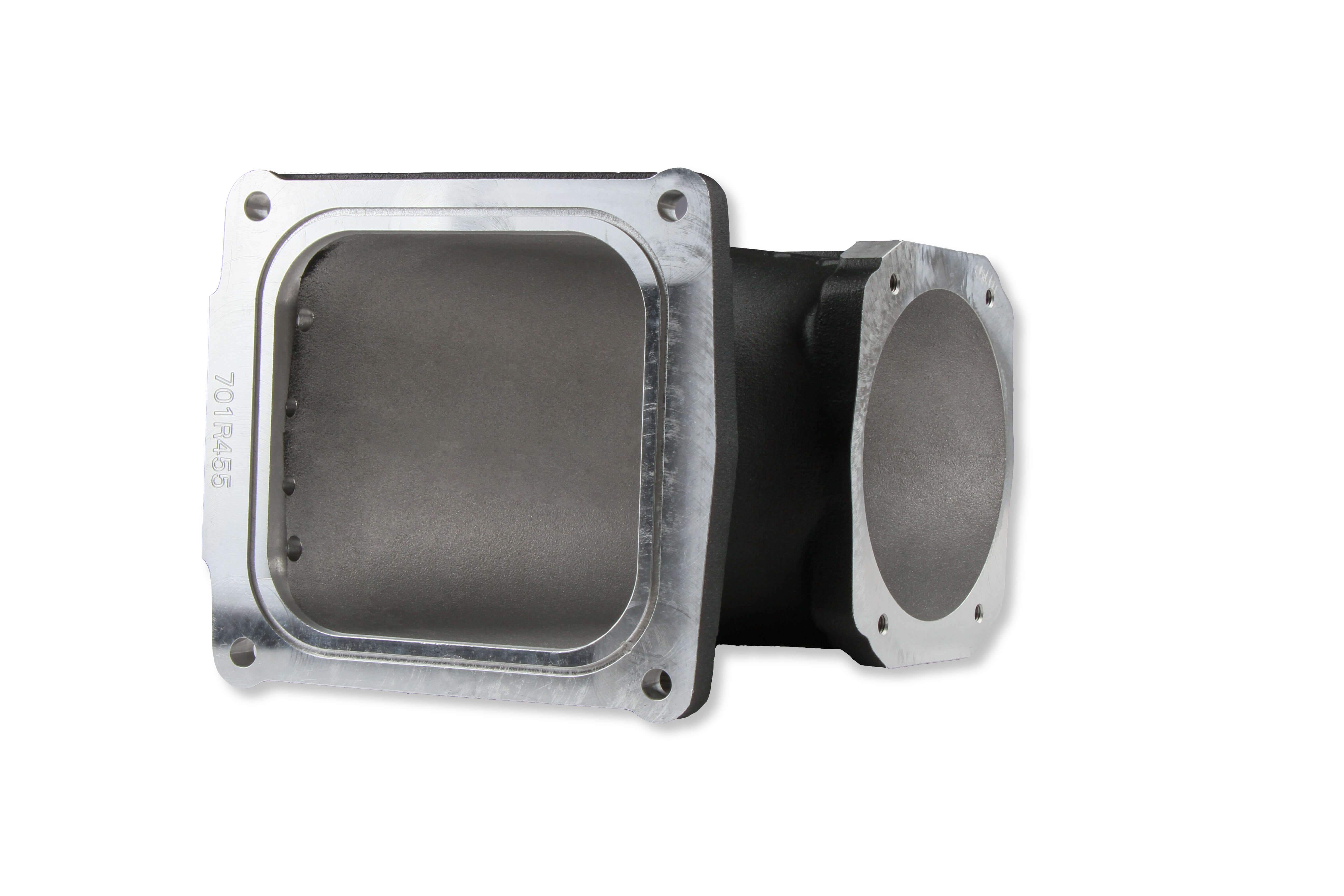 Holley Air Intake Tube Black GM-LS Bottom View Display