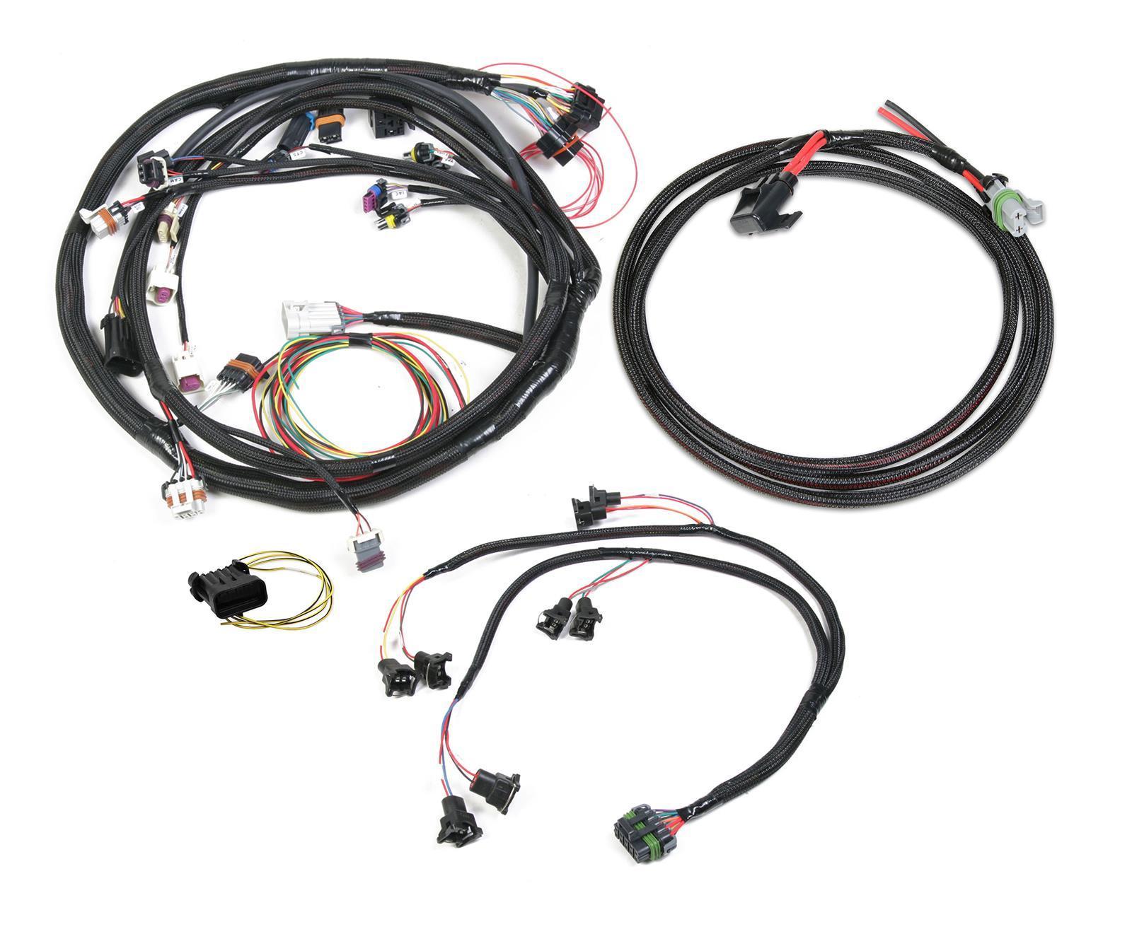 Holley EFI Systems Universal V8 Wiring Harness Display of Included Parts