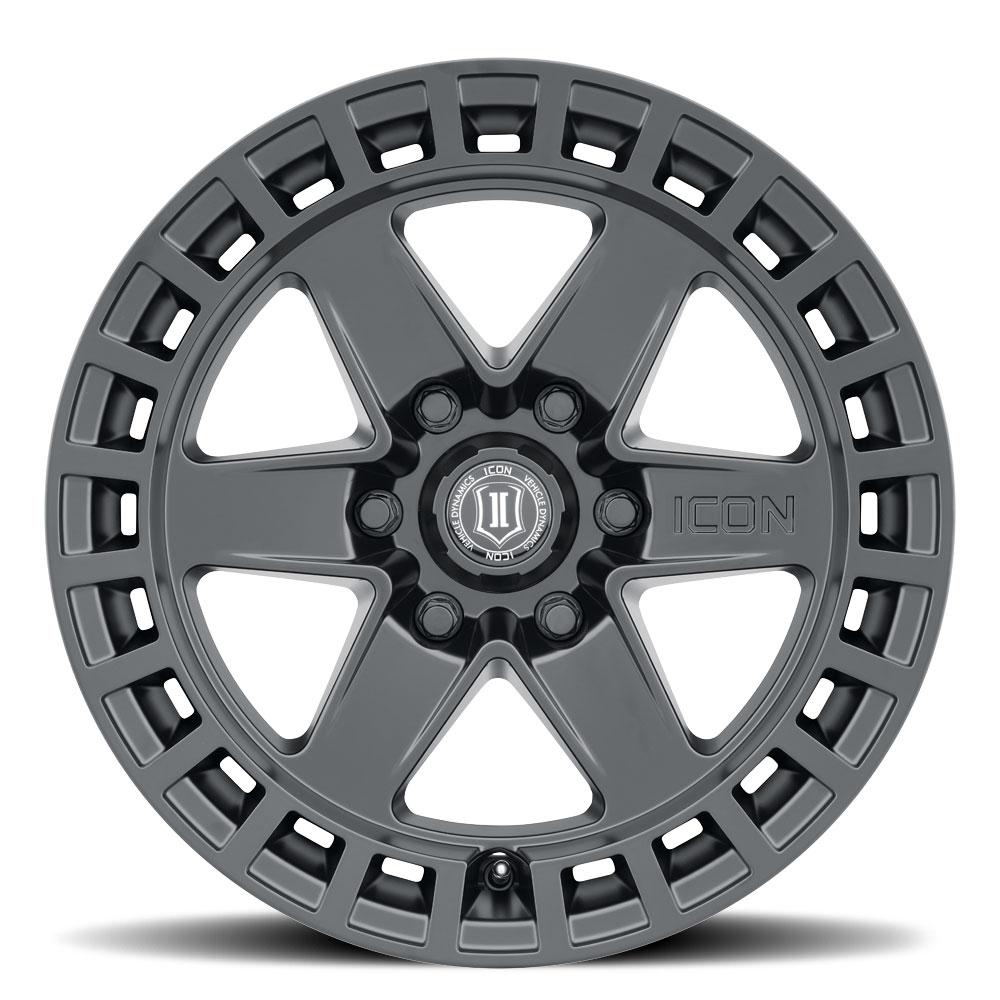 Icon Alloys - 17" Raider Wheel Satin Black Finish Display