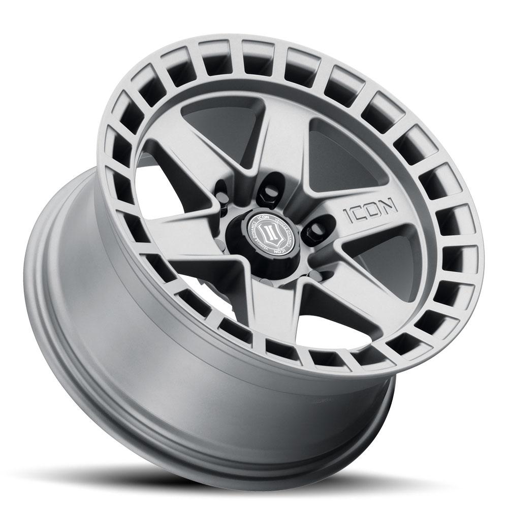 Icon Alloys - 17" Raider Wheel Satin Titanium Display