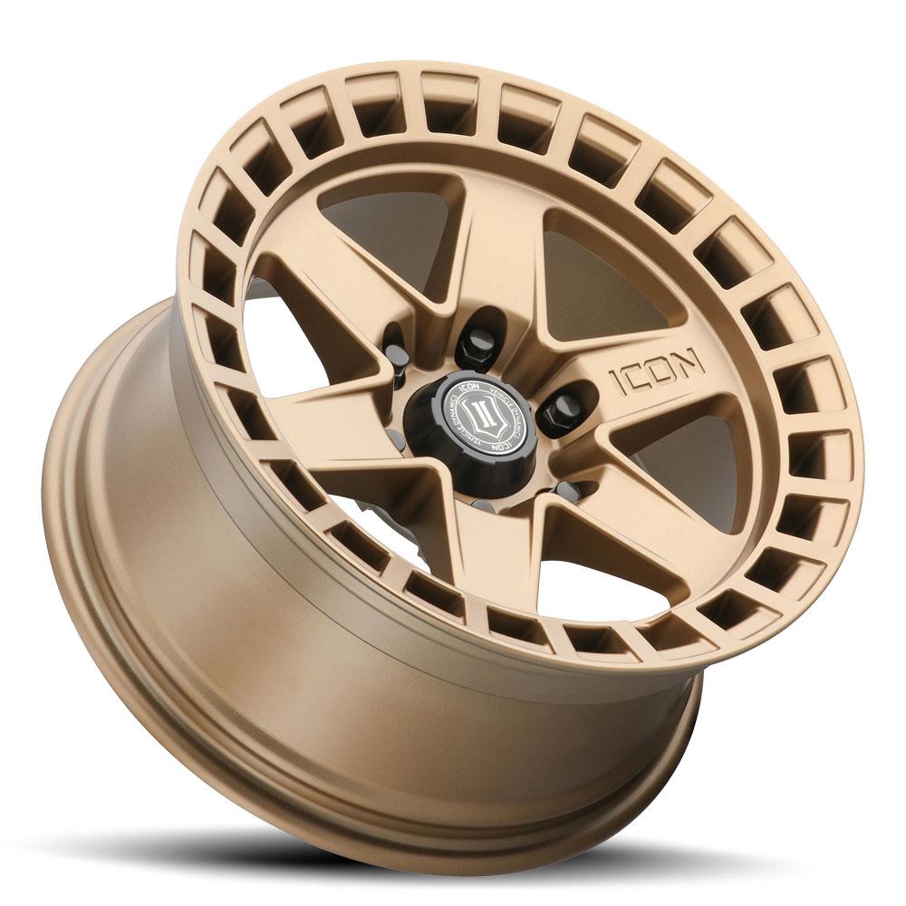 Icon Alloys - 17" Raider Wheel Satin Brass Display