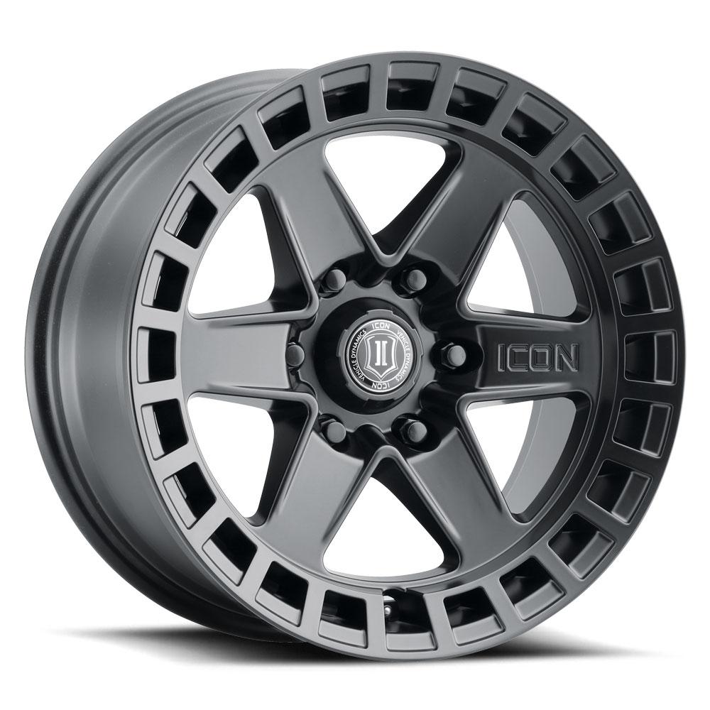 Icon Alloys - 17" Raider Wheel Satin Black Finish Display