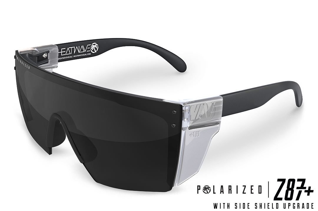Lazer Face Series Z.87 Black Sunglasses-Polarized Display with clear side shields