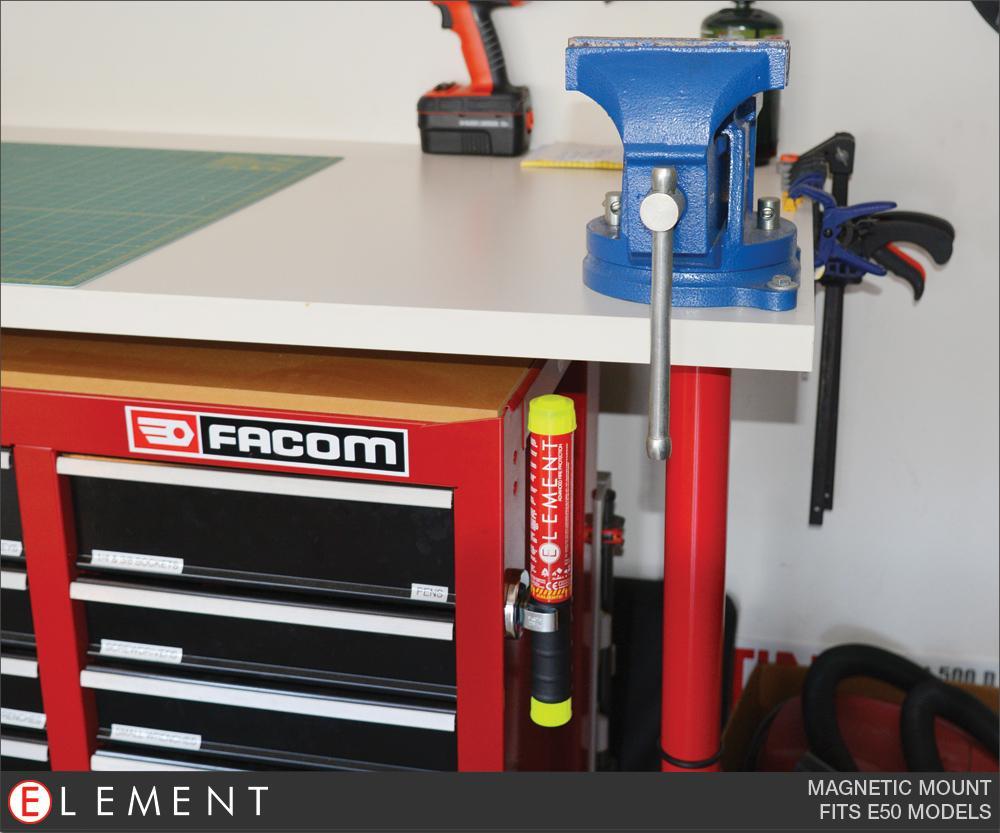 Magnetic Mount for E50 Extinguisher Display in use