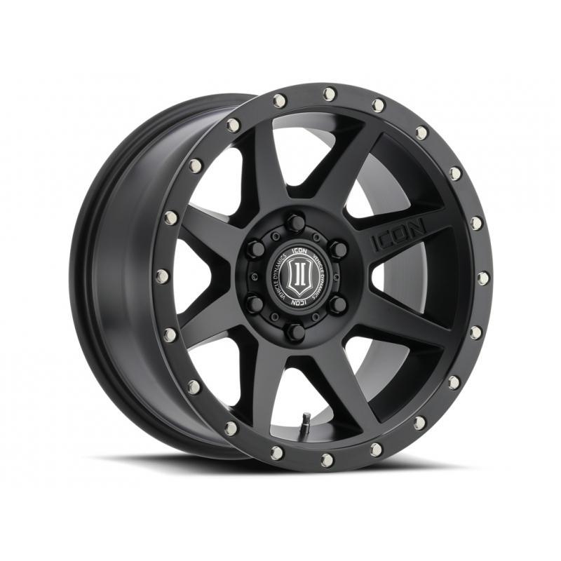 Rebound 17" Wheel Icon Alloys Satin Black Finish display