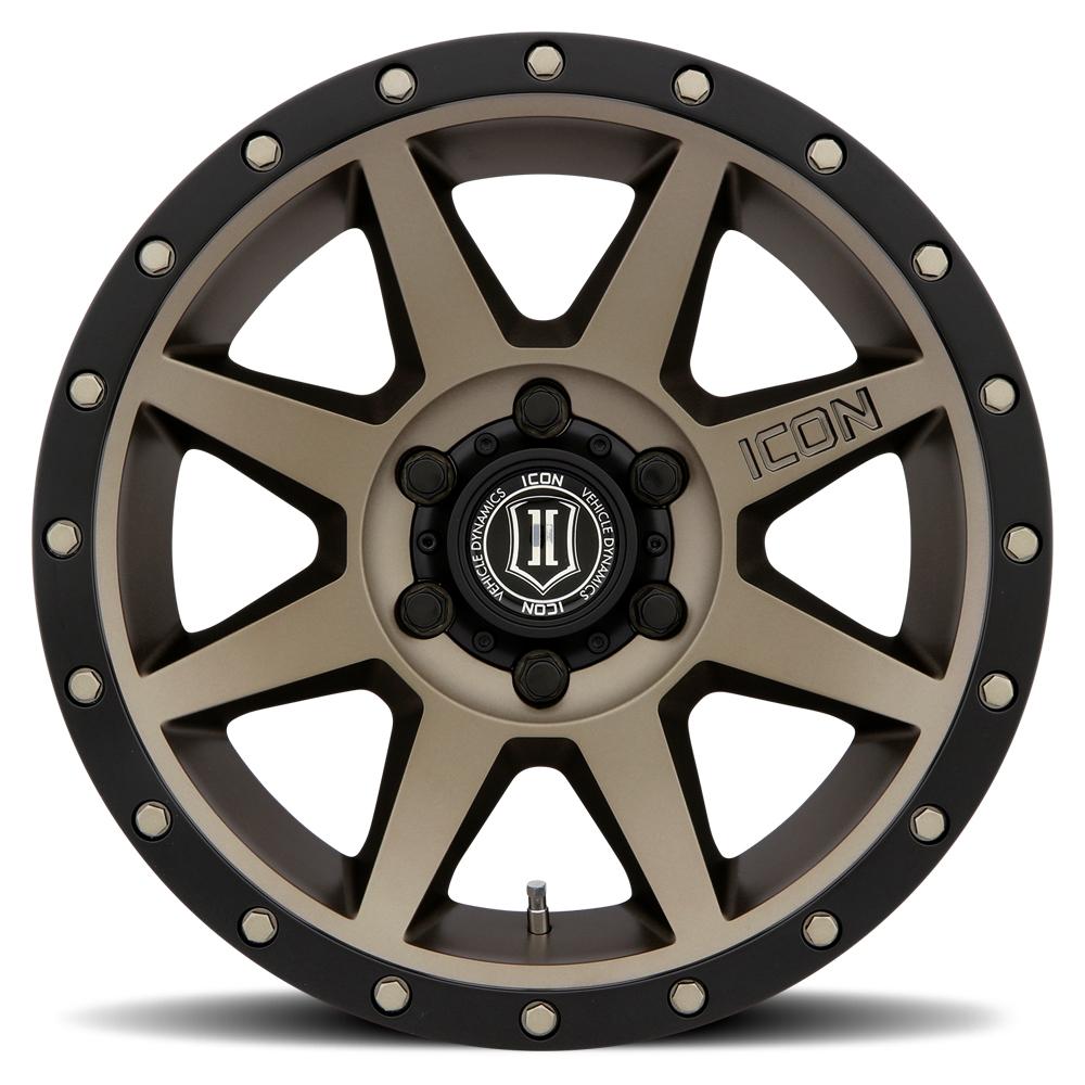 Rebound 18" Wheel Icon Alloys Bronze Finish (front view)