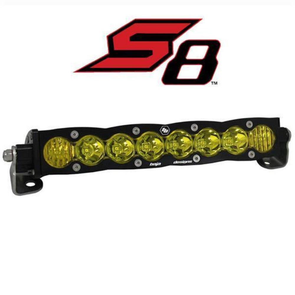 S8 Series LED Light Bar Lighting Baja Designs 10" Amber Driving/Combo Display