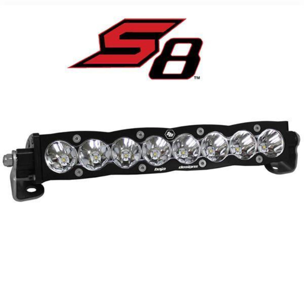 S8 Series LED Light Bar Lighting Baja Designs 10" Clear Spot Display